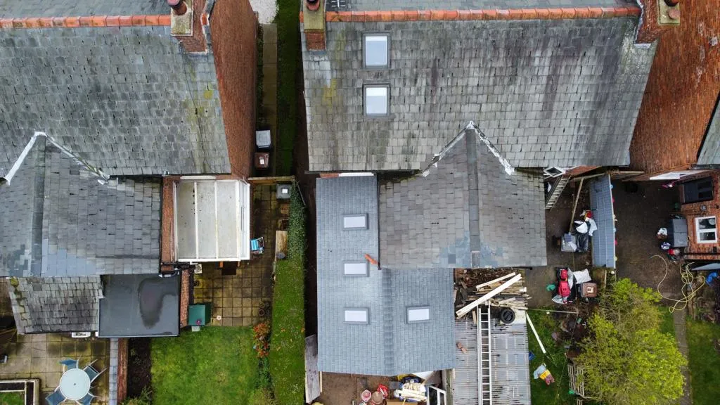 a couple of houses that are next to each other